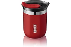WACACO Octaroma Vacuum Insulated Coffee Mug (Czerwony, 6 fl oz (180ml))