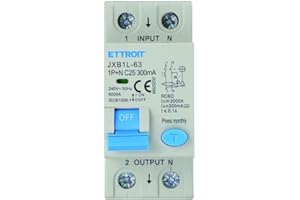 IXTRIMA Interruttore Magnetotermico Differenziale 1P+N 25A 300mA 220V-6KA CLASSE A 2 MODULI 300mA per Guida DIN - Protezione Circuiti e Sicurezza Impianti