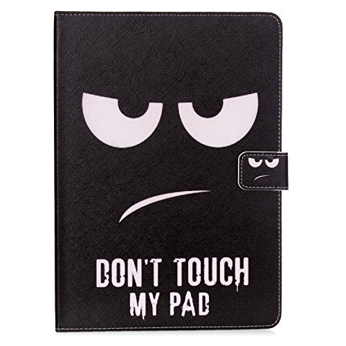iPad Air 2 Hülle, Deenor Colorful Classic Design PU Leder Stand Schutzhülle Hülle für Apple iPad Air 2 iPad 6 Generation. (DON’T TOUCH MY PAD) - 2