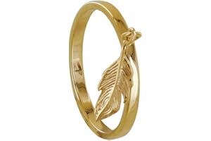 LES POULETTES BIJOUX - Bague Plaqué Or Breloque Plume