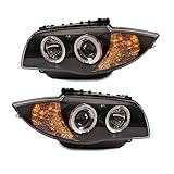 bmw e87 scheinwerfer xenon Angel Eyes Standlichtringe Scheinwerfer Set Angel Eyes Klarglas schwarz