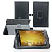 Produktbild Navitech schwarze bycast Leder Hülle Cover Case mit Handschlaufe und Stylus für das Asus MeMO Pad 7 ME572C