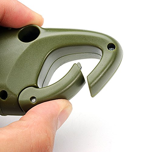 Dynamo Taschenlampe Taschenlampe Handkurbel Solar Taschenlampe Camping Notfall-Taschenlampe Karabiner Taschenlampe für Camping Outdoor-Klettern Wandern - 6