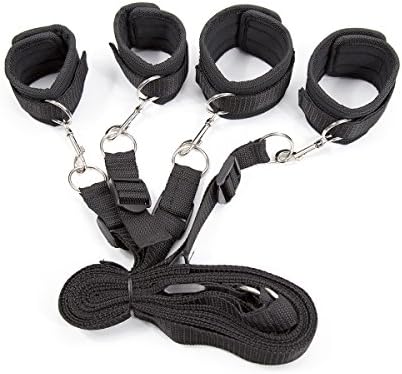 Papapai Adjustable Thigh and Wrist Restraint Straps Support Strap (Black)