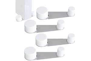 JANDTEK Fermaporta da pavimento girevole - Fermaporte da terra 5 pezzi - Blocca porta da pavimento bianco - fermaporta adesivo