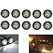 Produktbild VIGORFLYRUN PARTS LTD 10pcs 3 LED 3/4" Seitenmarkierungsleuchte Rund Abstand Licht, Umrissleuchte Begrenzungsleuchte Positionsleuchte für 12V LKW Anhänger Bus Van Parkleuchten - Weiß