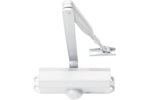 Bricard Cierrapuertas con brazo brújula fuerza 3 (hasta 60 kg). Tecnología piñón estante. Color blanco