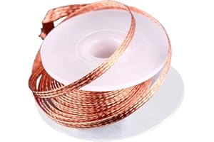 CRGANGZY Alambres para desoldar Mecha de soldadura trenzada Herramienta de reparación de flujo de cable, Mecha para desoldar Mecha de desoldar de alambre trenzado de soldadura (1,5 mm x 1,5 m)