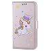 Produktbild Samsung Galaxy J7 2017 Hülle, CXTcase Samsung J730 Einhorn Glitzer Flip Cover Lederhülle Tasche Handyhülle mit Standfunktion Card Holder Kunstleder Handytasche Schutzhülle für Samsung Galaxy J7 2017 Gold