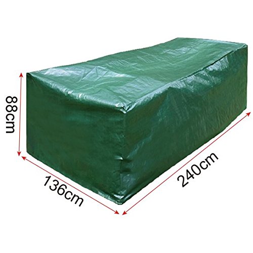 WOLTU GZ1167-a Schutzhülle Schutzhaube Abdeckplane Abdeckhaube Gartenmöbel Plane Hülle Abdeckung wasserdicht Grün für Sitzgruppe 240x136x88 cm