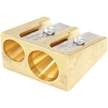 Sacapuntas De Latón Macizo Möbius & Ruppert - Doble Agujero Para Lápices De Hasta 11,2 Mm (Fabricado En Alemania)
