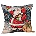 Produktbild Longra 45x45 Kissenbezug Baumwolle Leinen Kissenbezüge Weihnachten Kissenhüllen Weihnachtsmann Dekokissen-Bezüge Sofakissen-Bezüge Kopfkissenbezug Merry Christmas bettwäsche Soft Touch Kissenbezug (B)