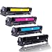 Produktbild Premium 4 x Toner patronen Kompatibel zu HP CF380X, CF380A, CF381A, CF382A, CF383A, 312X, 312A Color LaserJet PRO MFP M470 Series M476dn M476dw M476nw kompatibel (BK,C,Y,M)