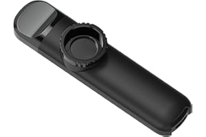 Koldot Easy to Learn Musical Instruments Colorful Kazoos with 4 Replacement Flutes Diaphragms Lanyard Black
