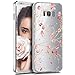 Produktbild Für Samsung Galaxy S8 Plus Hülle,Galaxy S8 Plus Silikon Hülle, RIKINEY [Crystal Clear] Transparent Schutzhülle Samsung Galaxy S8 Plus Hülle, Schön Rosa Blooming Blume Flower Muster Ultradünn TPU Silikon Hülle Schutz Handy Hülle Case Tasche Etui Bumper Crystal Case Hülle für Samsung Galaxy S8 Plus Silikon Stoßdämpfend Kratzfest TPU Durchsichtige Schutzhülle Handyhülle Slimcase Rückschale Für Samsung Galaxy S8 Plus - Rosa Kleine Blumen