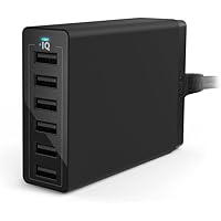 Anker PowerPort 6 (60W 6-Port USB Ladegerät) Family-Sized Desktop Ladeadapter mit PowerIQ Technologie für iPhone, iPad, Samsu