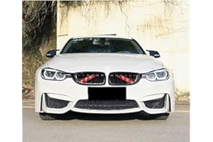 BoGoo Front Grille Strips V Brace Bar Styling compatible for BMW 5 6 X3 X4 X5 X6 X7 Series Car Accessories (Red (Model B))