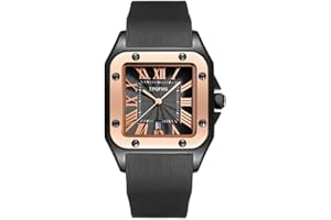 ACKSSI Men's Wrist Watches, Analog Quartz Watch for Men with Calendar Display, Luxury Casual Stylish Men's Watch with Silicone Strap