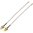 BINGFU SMA Buchse auf Mini PCI-E Kabel 30cm RG178 WiFi-Antennenadapterkabel (2 Stück) für Drahtlosen Mini PCI Express PCIE Ne