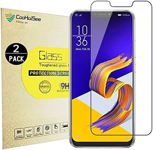 Asus Zenfone 5 ZE620KL 6.2'' / Asus Zenfone 5Z ZS620KL 6.2'' Screen Protector, CooHaiSee Tempered Glass Screen Protector [2-Pack] [0.3mm, 2.5D] [9H Hardness] [Crystal Clear] [Bubble Free] for Asus Zenfone 5 ZE620KL 6.2'' / Asus Zenfone 5Z ZS620KL 6.2''.