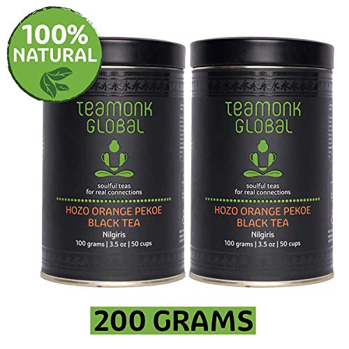 Hozo High Mountain Orange Pekoe Black Tea - 200g Bag (Makes 100 Cups) Boosts Energy. Antioxidant Properties. Boosts Heart Health and Helps reduce Blood pressure. Whole Loose Leaves (No Powder)