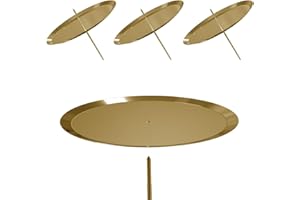 FOX·BUNNY Adventskranz Kerzenhalter, 7.5cm Bronze Adventskerzenhalter Metall Kerzenleuchter 4 Stück, für Adventskranz Weihnachten Kerzenteller Mit Dorn