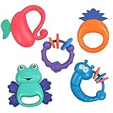 Tumama 5 Piezas Juguetes de Bebe Recién Nacido Sacudir y Broma Traqueteo Juguete Animal...