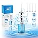 Produktbild Munddusche Elektrische Kabellos 300 ml, USB Ladekabel Elektrische Zahnreiniger Wasser Flosser Anti Leakage Rutschfester Oraler Irrigator mit Power Light für Zahnspangen, 3+1 Düsen und Zungenreiniger