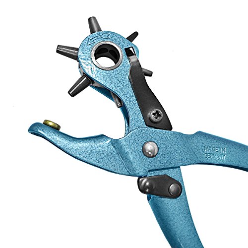 S&R Lochzange Präzision /MADE IN GERMANY / Revolverlochzange Pfeifzange M 225 mit 6 auswechselbaren Lochpfeifen 2 – 2,5 – 3 – 3,5 – 4 – 4,5 mm; Variozange - 6
