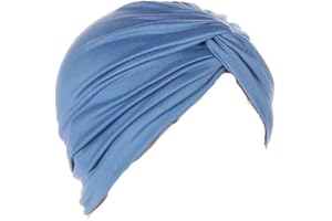 DJC BOUTIQUE Chemo Headwear Headwrap Scarf Beanie Hat Women Stretch Knot Front Turban Olive Green