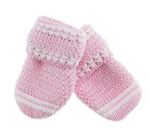Baby Boys Girls Scratch Mittens Newborn 0-6 Months (Pink)
