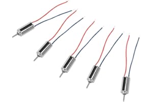 VIKYE Silnik bezrdzeniowy, 5 szt. DC 4,5 V 0,12 A 0,12 W 32250 RPM mikrosilnik bezrdzeniowy 4 mm x 8 mm do modelu zabawki, modelu samolotu, zabawek elektronicznych