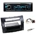 Produktbild Radioeinbauset : Autoradio Kenwood KDC-300UV CD Autoradio mit iPod/iPhone-Strg. + 2-DIN Radioblende mit Ablagefach in schwarz + ISO Adapter • Antennenadapter ISO->DIN für Toyota Corolla Verso (ZER/ZZE/R1) 04/2004 - 03/2009 Kompaktvan