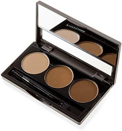 Beau Kiss Eyebrow Powder Shadow Palette 3-Colors Waterproof Makeup Kit, 0.16 Ounce (4.6g) (Brown)