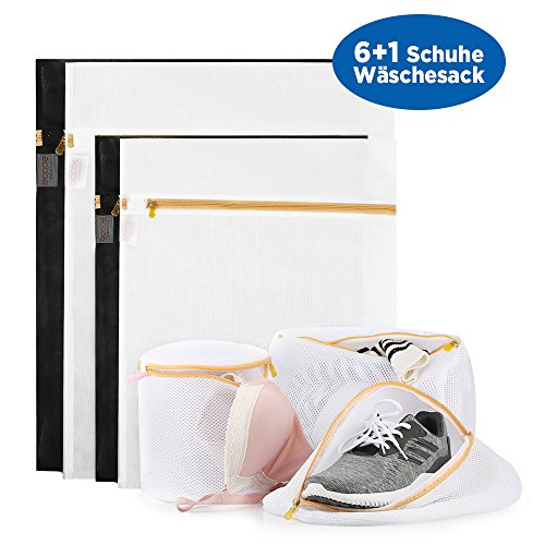 Ecooe 7 Stück Wäschenetz Premium Wäschesack mit 3 verstärkte Netzbeutel für Pullover Schuhe BHs