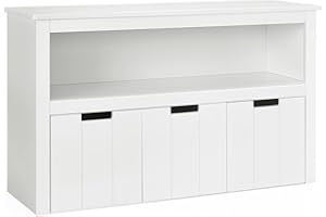 GOPLUS Armario de Almacenamiento para Juguetes para Niños, Estantería de 3 Cajones, Gran Estantería para Cubos de Almacenamiento, Armario de Almacenamiento para Habitación de Niños, 102 x 33 x 62 cm
