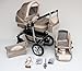 2 in 1 Travel System All in One Set CORAL - incl. Pram and Sport Buggy - 3. Black-Red