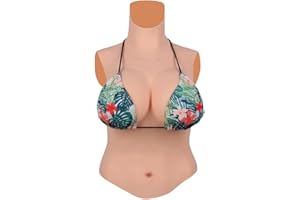 XSWL Demi-cuirasse réaliste formes de poitrine en Silicone C-G tasse faux seins pour travestis glisser reine mastectomie transgenre/Light Beige/C cup