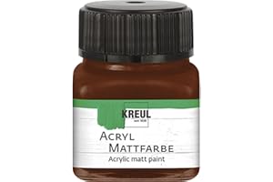 KREUL 75274 - Pintura acrílica mate marrón chocolate 20ml.