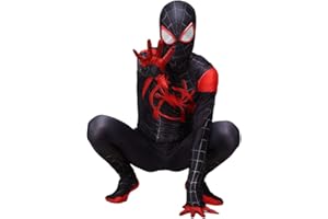 ZXDFG Costume Spiderman Homecoming Enfant DéGuisement Spiderman Amazing pour Garçon Fille Halloween Carnaval Taille Cosplay Collant Masque Deguisement Spiderman Complet Enfant No Way Home