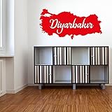 Islamische Wandtattoos - Meccastyle - Türkiye Haritasi Diyarbakir - A5-21