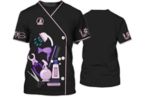 KEEPMORE Pet Groomer Camicia Uomo Donna Animale Cane Groomer 3D Stampato T-Shirt Unisex Grooming Uniforme Manica Corta Top Moda Estiva O Collo Abbigliamento da Lavoro Tees