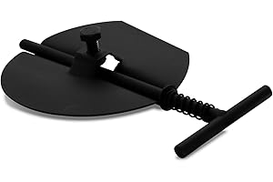 LANZZAS Válvula de mariposa para tubo de estufa, diámetro de 200 mm, color: negro, limitador de tracción para instalación posterior