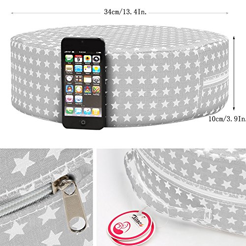 Zicac Sitzerhöhung Sterne Muster Tragbare Sitzerhöhung mit Seitentasche für Kinder Seat Pad - 2