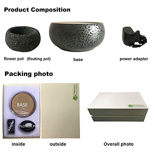 Levitating potted magnet schwimmenden Topf Luft Bonsai Baum Keramik Blumentopf - 6