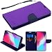 Produktbild MyBAT Schutzhülle/Brieftasche aus PU-Leder für Samsung Galaxy S10 5G, mit Schlaufe und Lasche, mit Eingabestift, Violett/Dunkelblau