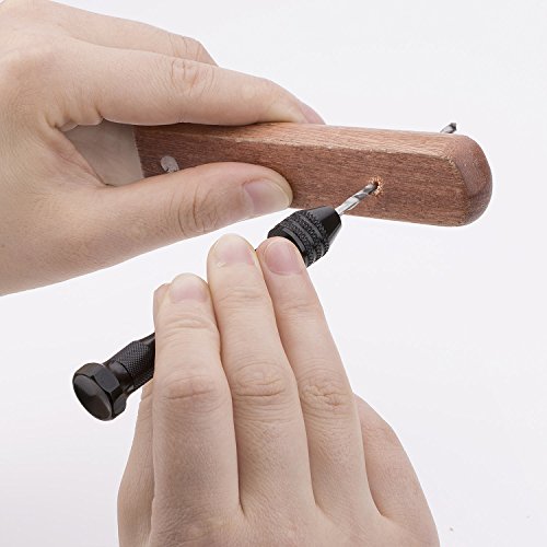 ZWOOS Handbohrmaschine Set – Mini Bohrmaschine und 25 Pcs Spiralbohrer Für Handwerksbohrungen und Holzbearbeitung. - 7