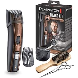 Remington Coffret Rasage, Tondeuse Barbe Lames Auto-Affûtées Titanium, Sabots Ajustables, Différents Styles, Batterie Lithium - MB4045