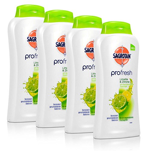 4x Sagrotan profresh Duschgel Limette & Zitrone 250 ml