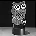 Produktbild Nachtlicht 3D Illusion Led Licht Eule 3 Farbwechsel Led Glühbirne Dekoration Tier Nachtlicht Touch Schlaf Nachtlicht Tischlampe Kind Geschenk